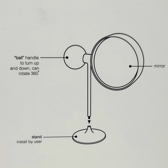 New in Box NIB RCube Ball Desk Mirror red/yellow/white Nordstrom Artsy Eclectic - Picture 5 of 9